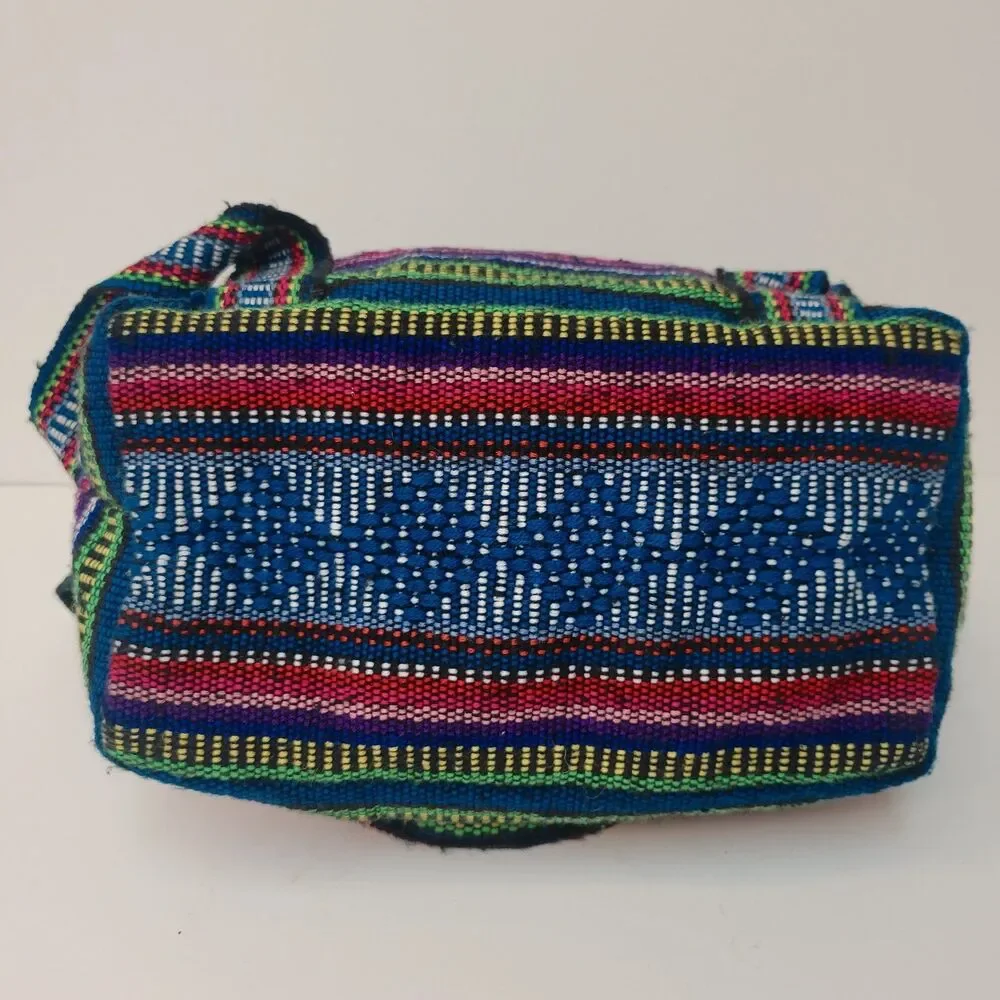 Pinzon Mexican Woven Backpack Playa del Carmen Boho Festival Artisan Travel Bag